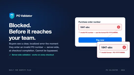 PO Validator B2B screenshot