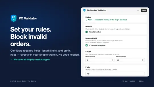 PO Validator B2B screenshot