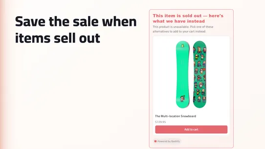 Badilify ‑ Out of Stock Backup screenshot
