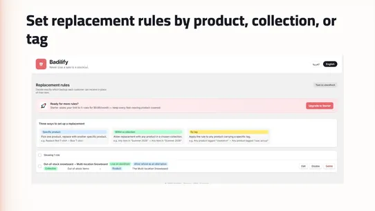 Badilify ‑ Out of Stock Backup screenshot