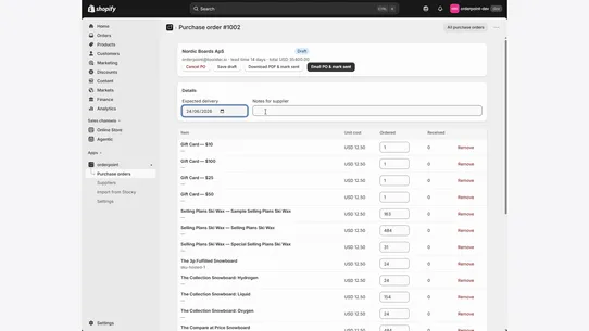 OrderPoint ‑ Restock &amp; POs screenshot