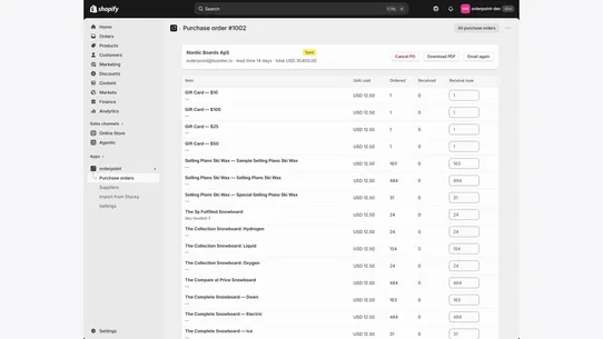 OrderPoint ‑ Restock &amp; POs screenshot