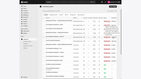 OrderPoint ‑ Restock &amp; POs screenshot