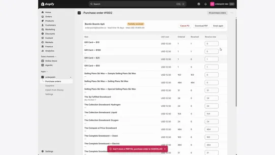 OrderPoint ‑ Restock &amp; POs screenshot