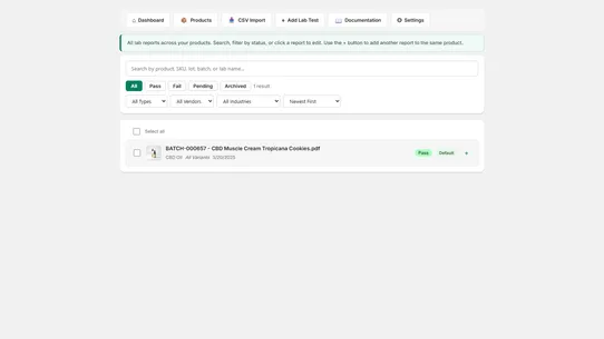 LabLinks: COA Lab Reports screenshot