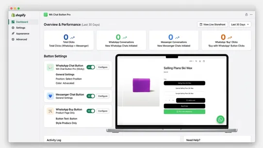 Chatio: WhatsApp Chat Button screenshot