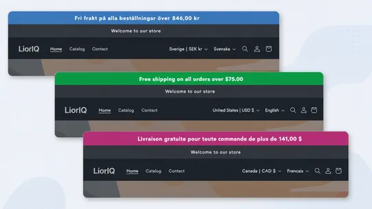 Lioriq ‑ Free Shipping A/B screenshot