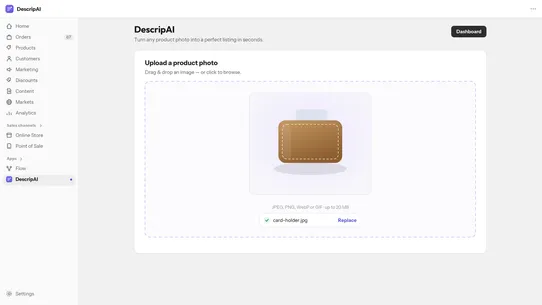 DescripAI screenshot