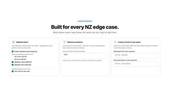 Rural Shipping &amp; RD Rates NZ screenshot