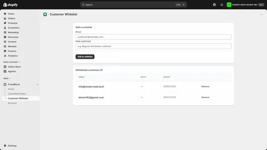 FraudBlock screenshot