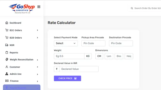 GoShyp Logistics screenshot