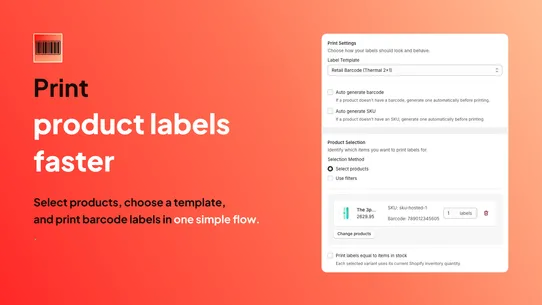 RS: Barcode Labels screenshot