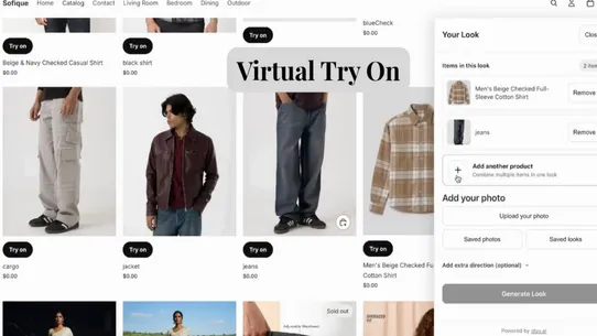 Stuv virtual try‑on screenshot
