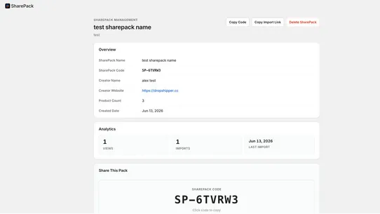 SharePack: Product Packs screenshot