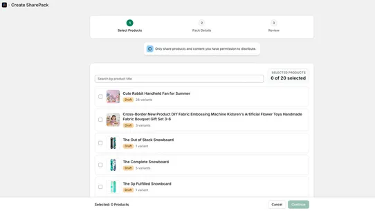 SharePack: Product Packs screenshot