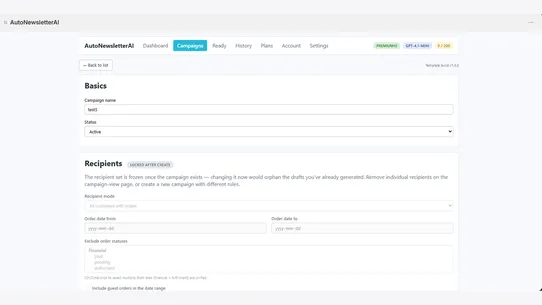 AutoNewsletterAI screenshot