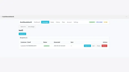 AutoNewsletterAI screenshot