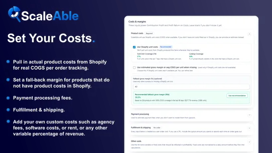 ScaleAble: Profit Dashboard screenshot
