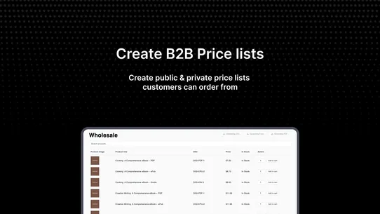 Wholsy: B2B Price List screenshot