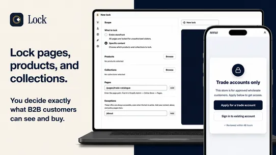 B2B Onboard, Lock &amp; Self Serve screenshot