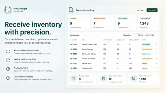 SupplyFlow ‑ Purchase Orders screenshot