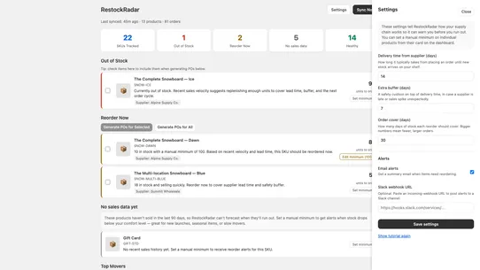 RestockRadar screenshot