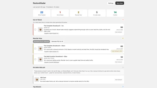 RestockRadar screenshot