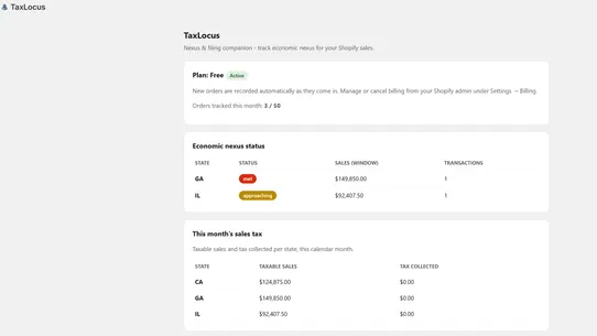 TaxLocus screenshot