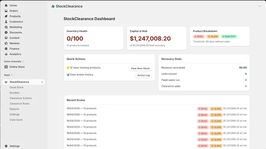 StockClearance &amp; Markdown screenshot