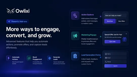 AI Chat &amp; Booking by Owlixi screenshot