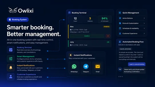 AI Chat &amp; Booking by Owlixi screenshot