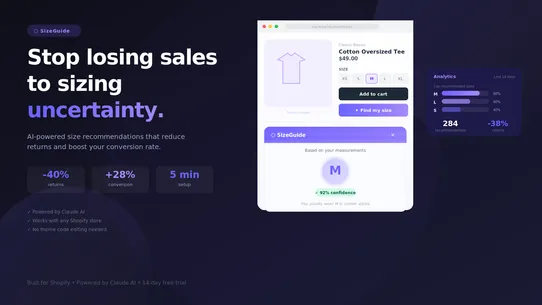 SizeGuide screenshot