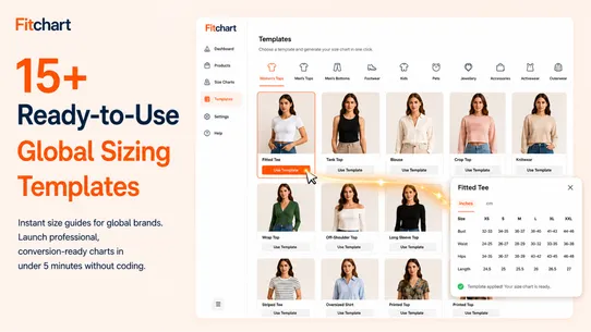 FitChart Size Chart Size Guide screenshot