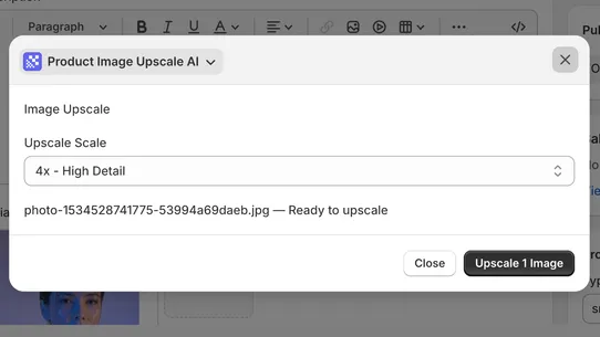 ProductImageUpscale ‑ AI screenshot