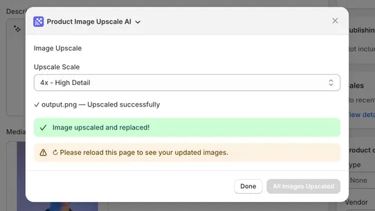ProductImageUpscale ‑ AI screenshot