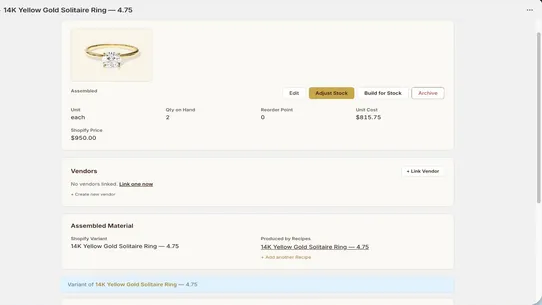 Forge: Jewelry Production ERP screenshot