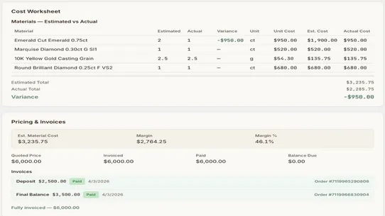 Forge: Jewelry Production ERP screenshot