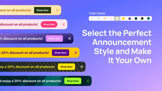 Rocket Announcement Bar screenshot