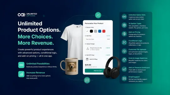 Unlimited Product Options screenshot