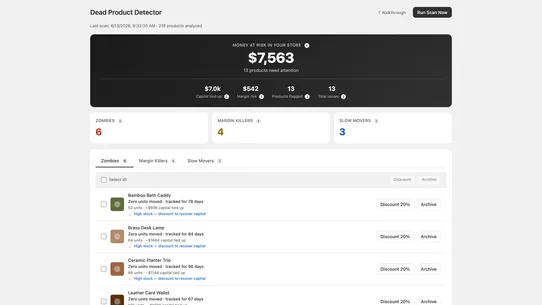 Dead Product Detector screenshot