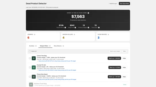 Dead Product Detector screenshot