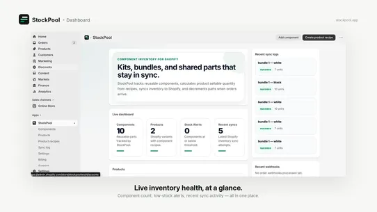 StockPool ‑ Shared Inventory screenshot