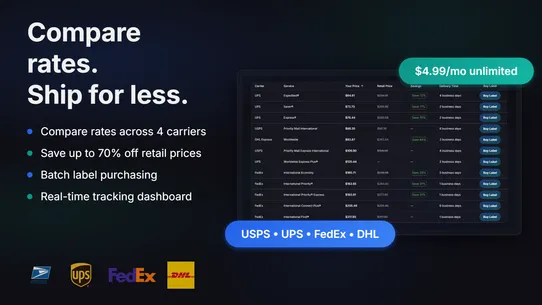 Shipping Cost Calculator screenshot