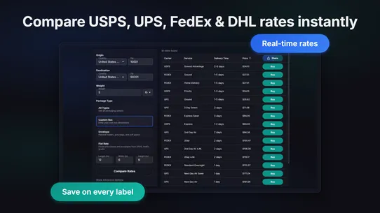 Shipping Cost Calculator screenshot