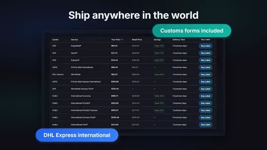 Shipping Cost Calculator screenshot