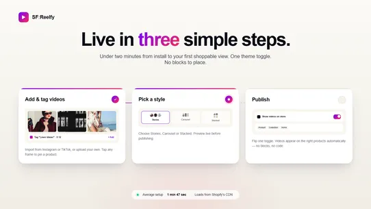 SF Reelfy Shoppable Vid Reels screenshot