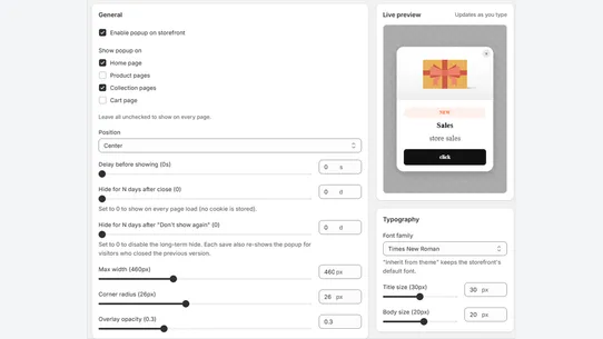 Walas Popup screenshot