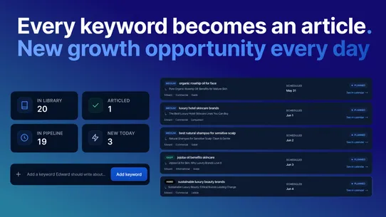 edward AI SEO Autopilot screenshot