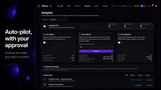 Mintry AI Support &amp; Disputes screenshot