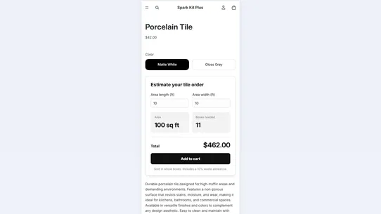 Spark Kit Calculator screenshot